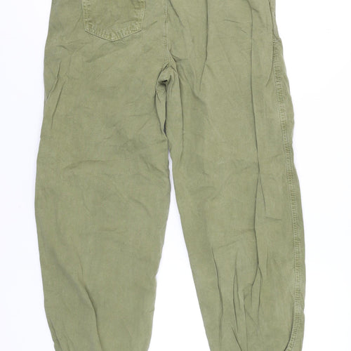 Denim Co. Women’s Green Cotton Jogger Trousers Size 6 Regular Fit