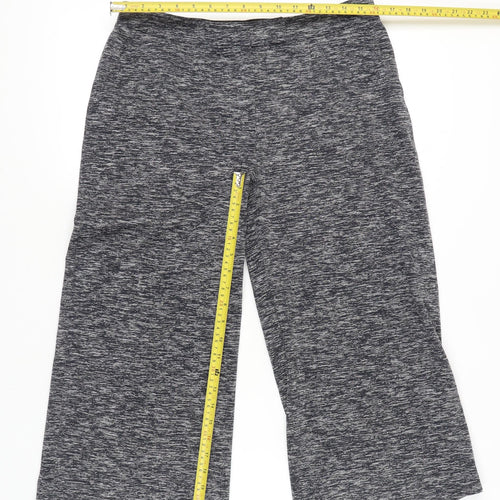Next Womens Grey Wide-Leg Jersey Trousers Size 12 Regular