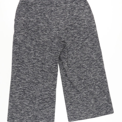 Next Womens Grey Wide-Leg Jersey Trousers Size 12 Regular