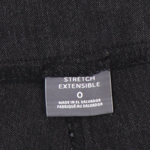 Van Heusen Women’s Black XS Leggings with Zip Accents Stretch Casual