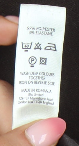 BHS Women’s Brown Straight Leg Trousers Size 12 Regular Fit