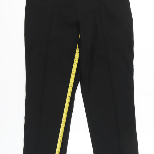 Marks and Spencer Women's Black Size 14 Straight Leg Trousers