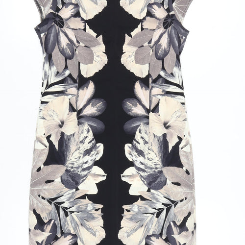 Wallis Petite Women's Multicoloured S Sheath Knee Length Floral Dress