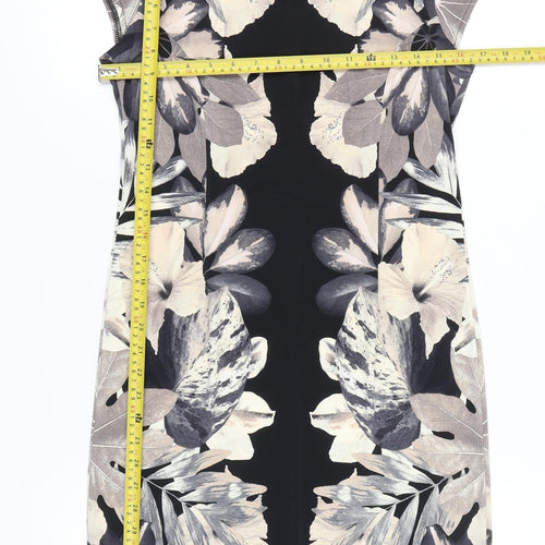 Wallis Petite Women's Multicoloured S Sheath Knee Length Floral Dress