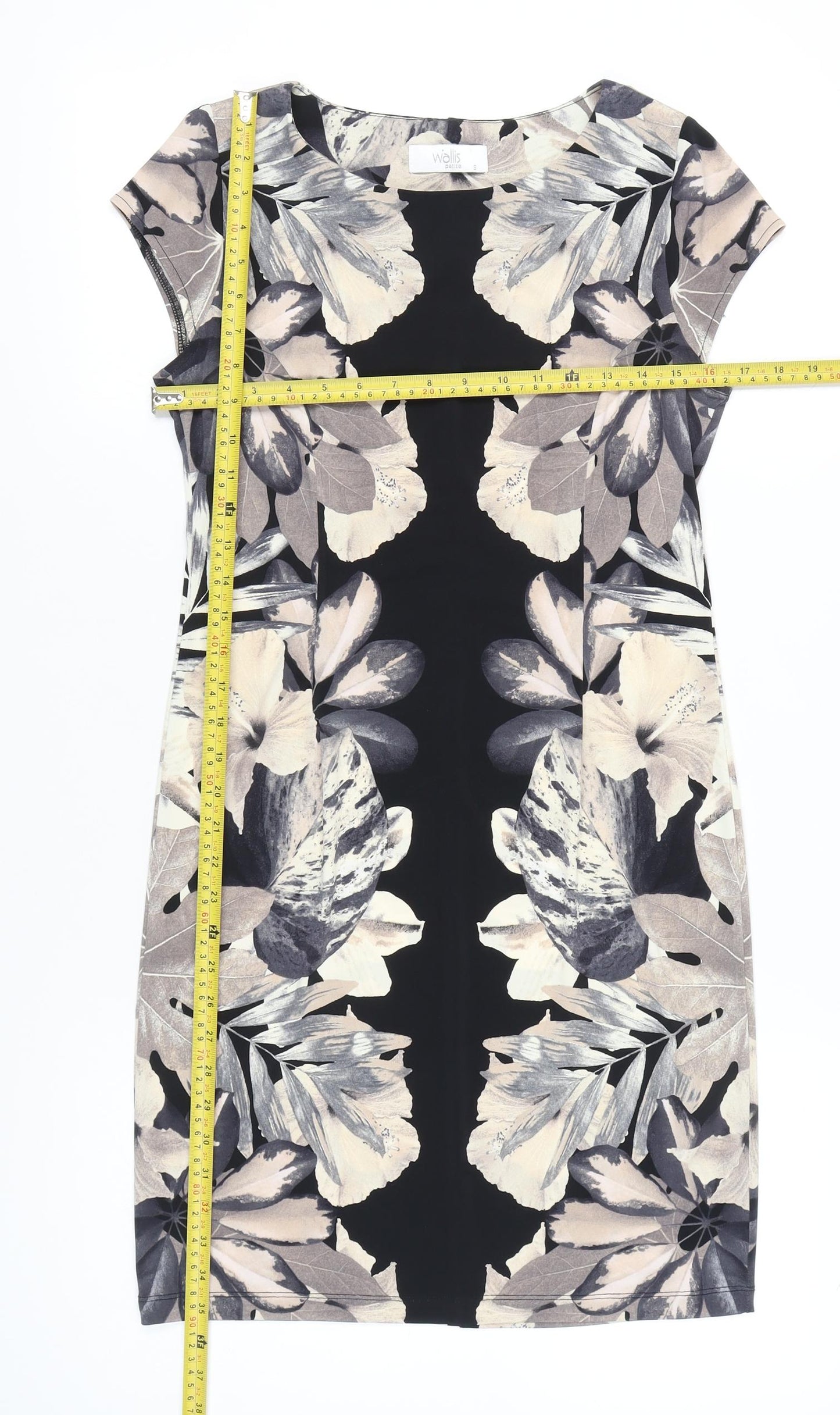 Wallis Petite Women's Multicoloured S Sheath Knee Length Floral Dress