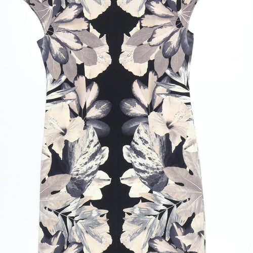 Wallis Petite Women's Multicoloured S Sheath Knee Length Floral Dress