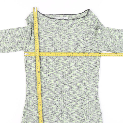 Next Women’s Multicoloured Knit Long Sleeve Boat Neck Top Size S