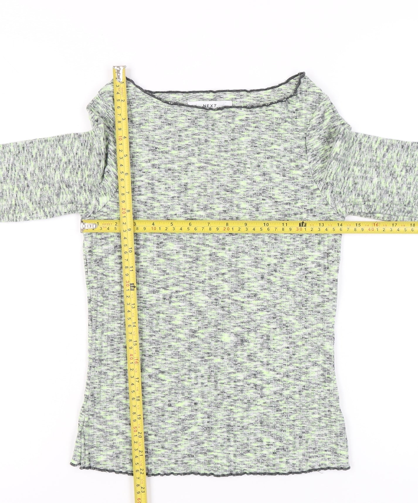 Next Women’s Multicoloured Knit Long Sleeve Boat Neck Top Size S