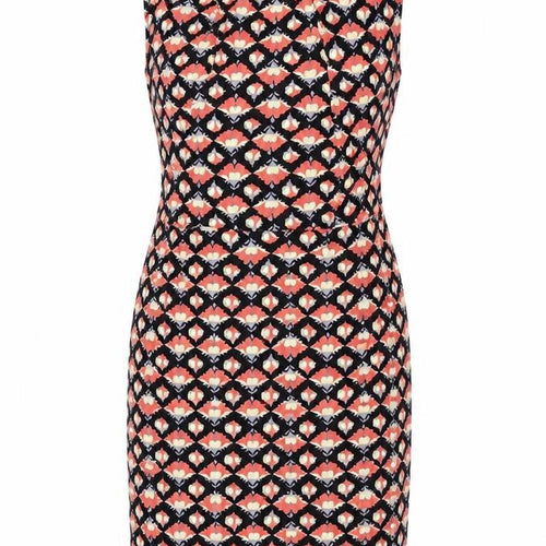 Izabel London Women’s Black Floral Sheath Dress Size 8 Cotton Blend