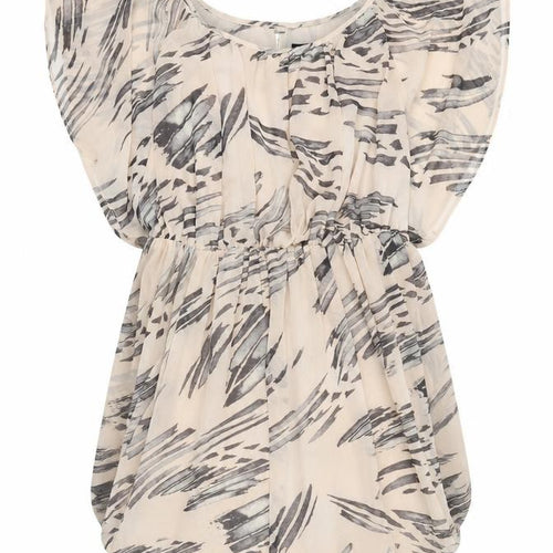 Topshop Women’s Beige Animal Print Blouson Dress Size 10
