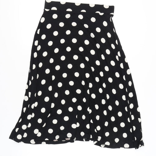 Marks and Spencer Women’s Black Polka Dot Long A-Line Skirt Size 10