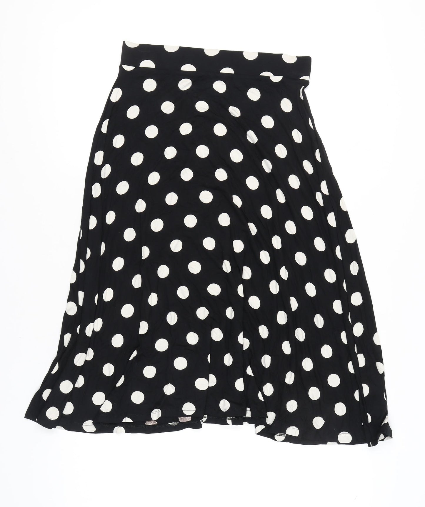 Marks and Spencer Women’s Black Polka Dot Long A-Line Skirt Size 10