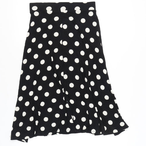 Marks and Spencer Women’s Black Polka Dot Long A-Line Skirt Size 10