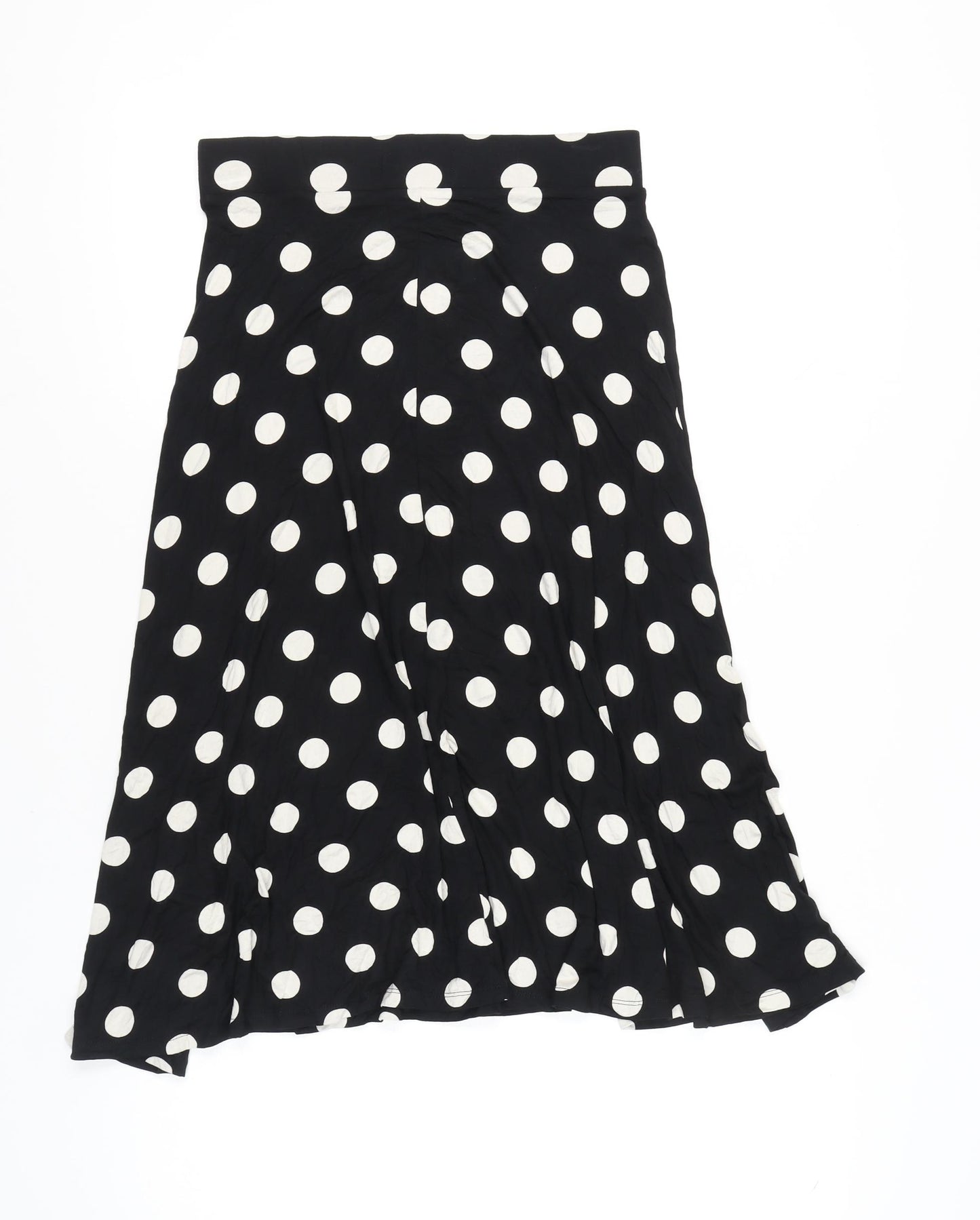 Marks and Spencer Women’s Black Polka Dot Long A-Line Skirt Size 10