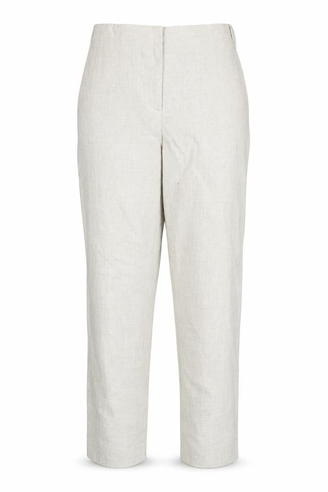 H&M Women’s Beige Straight Leg Trousers Size 16 Mid Rise Casual Workwear