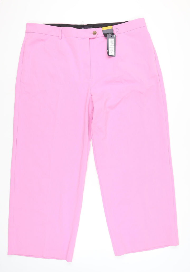 Marks and Spencer Women’s Pink Size 24 Straight Leg Trousers