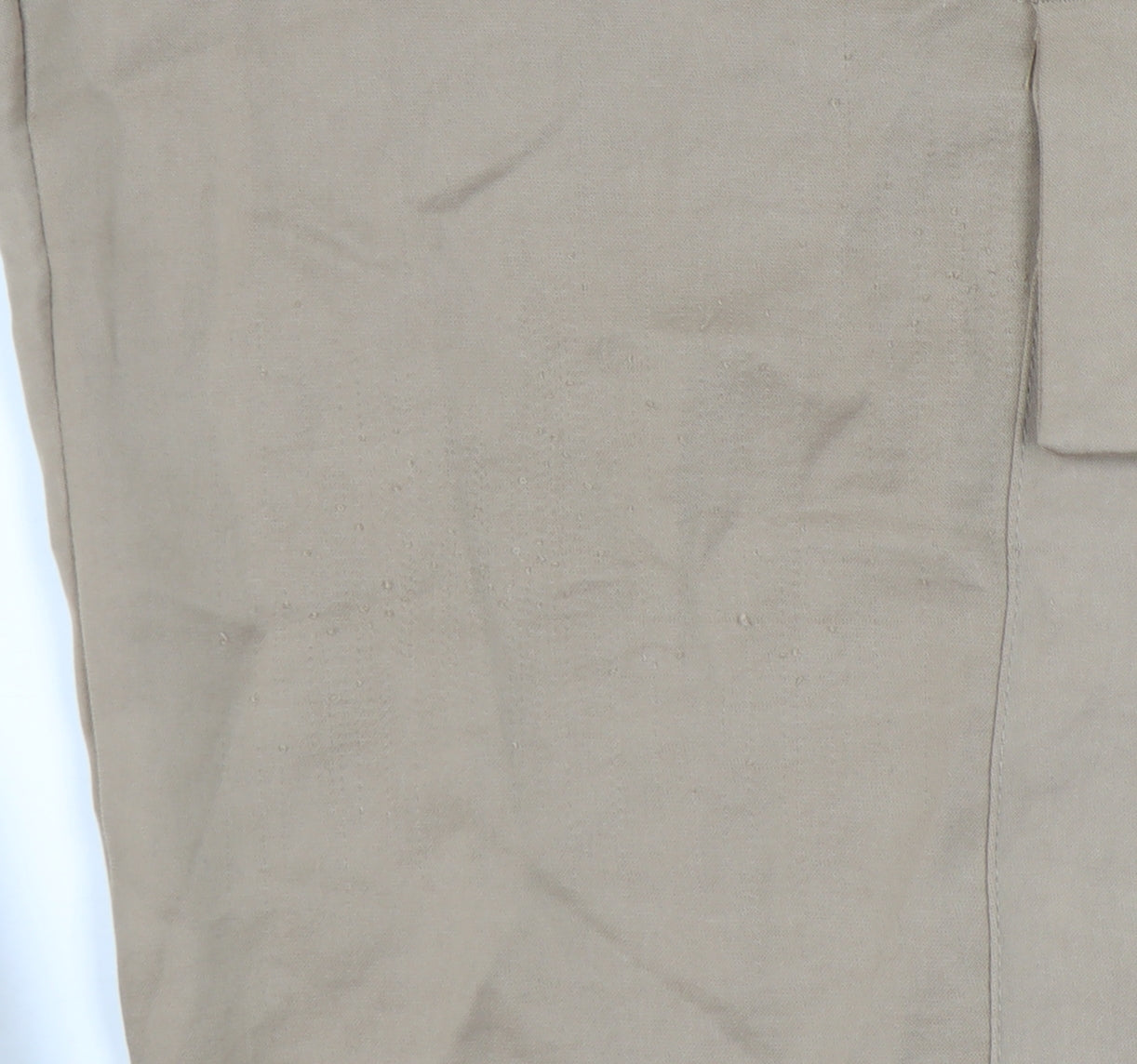 Zara Womens Beige XS Cargo Trousers Cotton Blend Mid Rise
