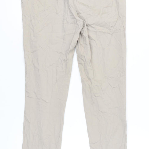 Warehouse Womens Beige Chino Trousers UK 10 Slim Fit Straight Leg