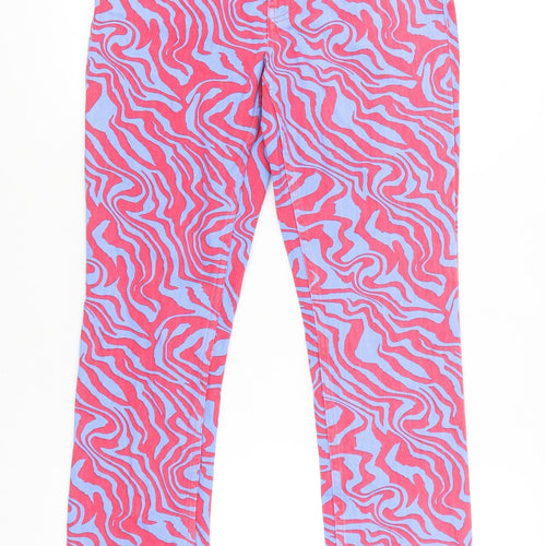 ASOS DESIGN Women’s Multicoloured Animal Print Straight Jeans Size 8