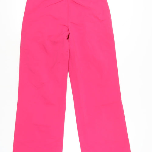 Collusion Women’s Pink Wide-Leg High-Rise Pleated Trousers Size 4