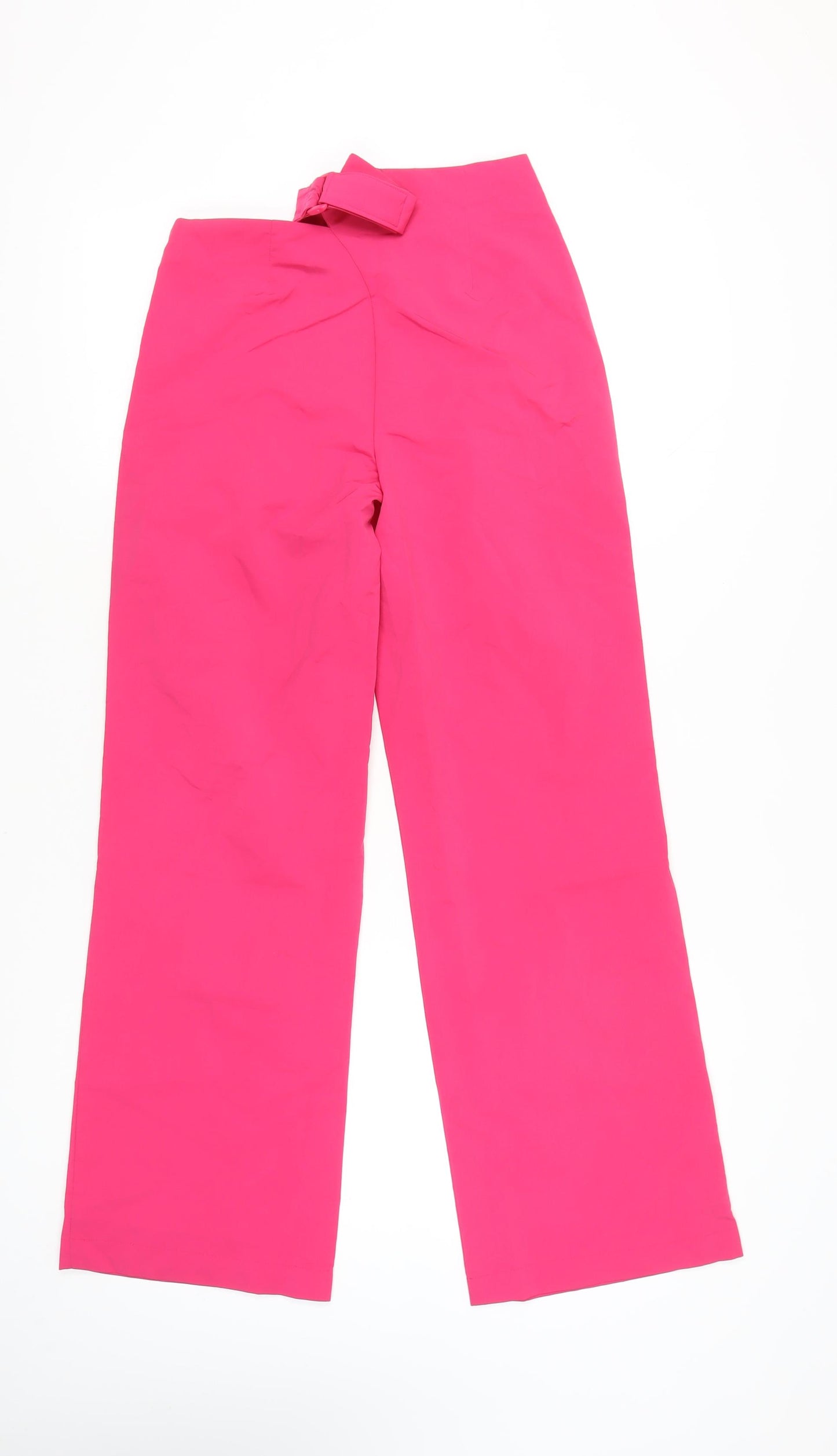Collusion Women’s Pink Wide-Leg High-Rise Pleated Trousers Size 4