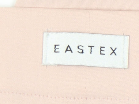 Eastex Women Beige Size 10 Paperbag Tapered Trousers Belted