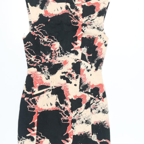 French Connection Women’s Multicoloured Sheath Dress Size 6 Sleeveless