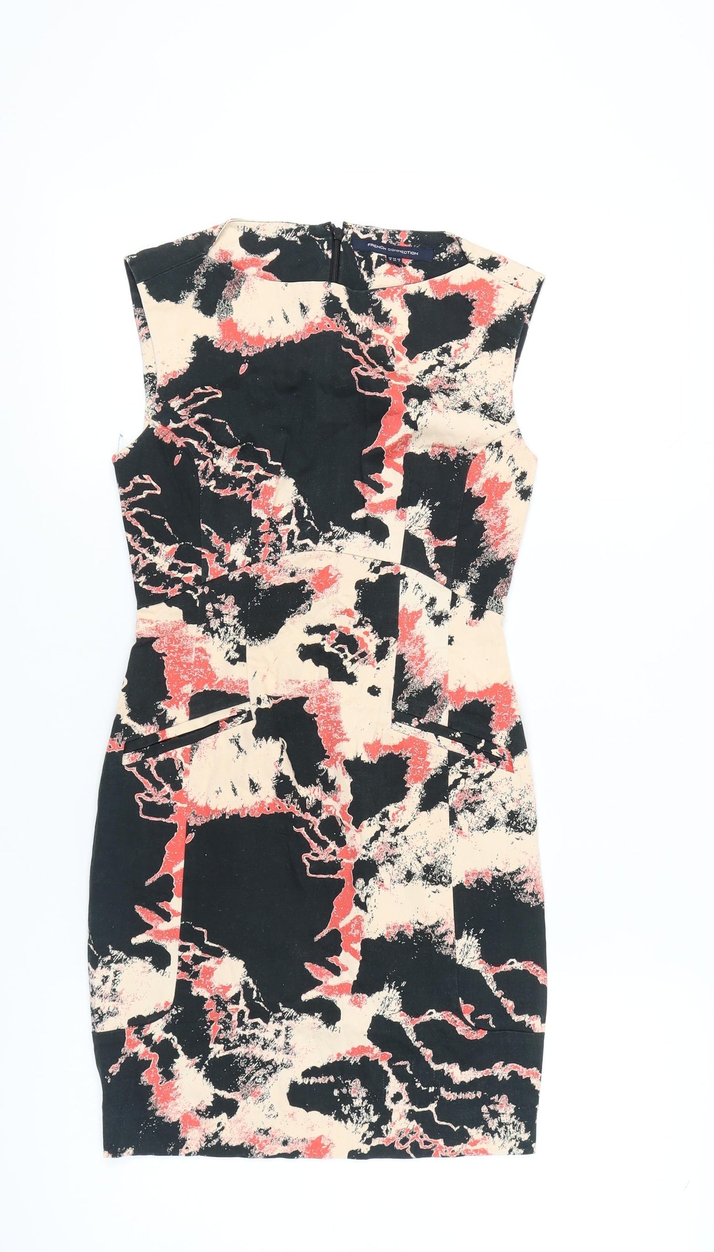 French Connection Women’s Multicoloured Sheath Dress Size 6 Sleeveless