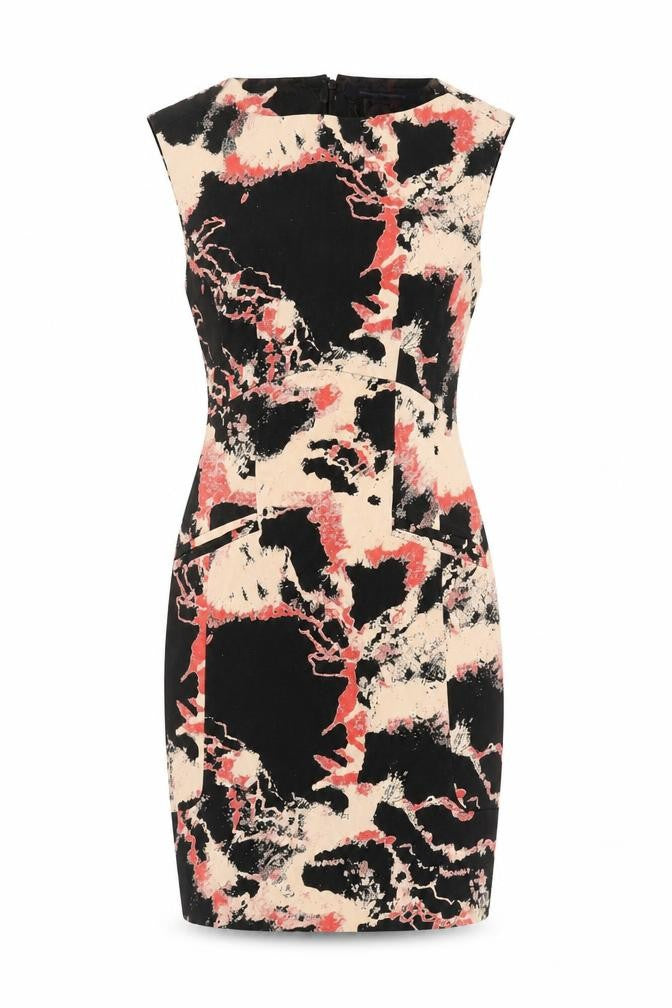 French Connection Women’s Multicoloured Sheath Dress Size 6 Sleeveless