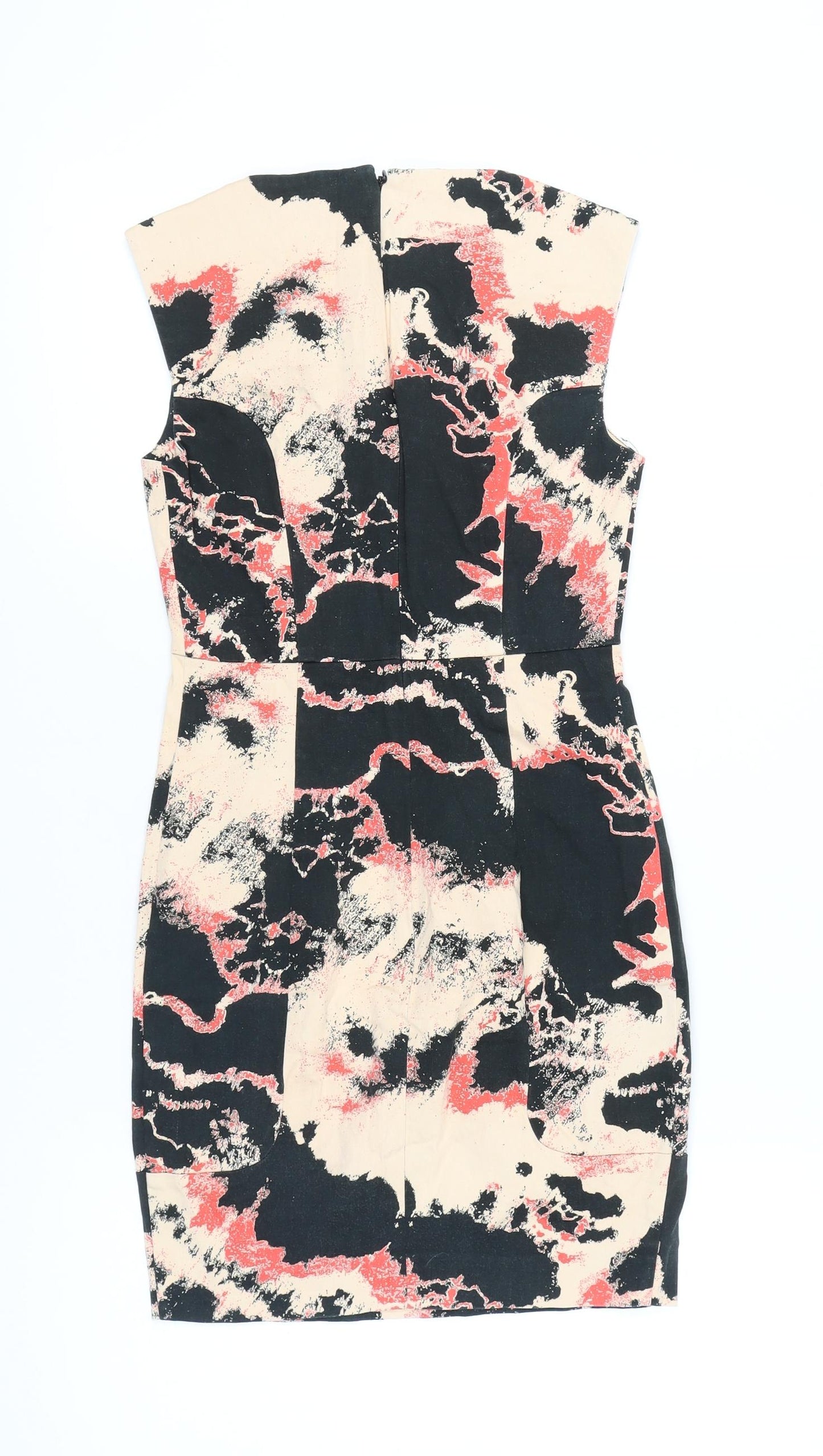 French Connection Women’s Multicoloured Sheath Dress Size 6 Sleeveless