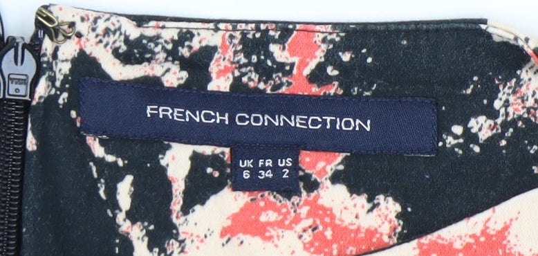 French Connection Women’s Multicoloured Sheath Dress Size 6 Sleeveless