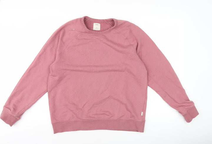 Marks and Spencer Men's Pink M Pullover Sweatshirt Cotton Elastane