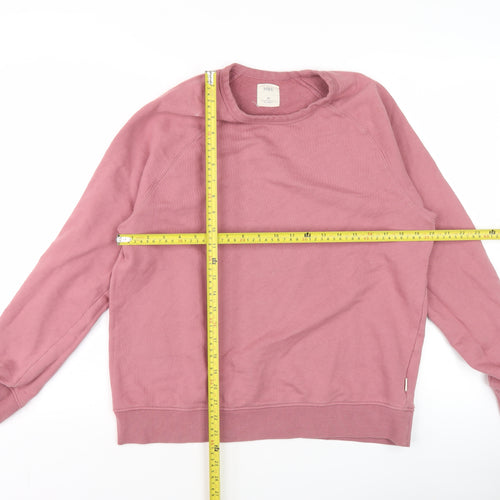 Marks and Spencer Men's Pink M Pullover Sweatshirt Cotton Elastane