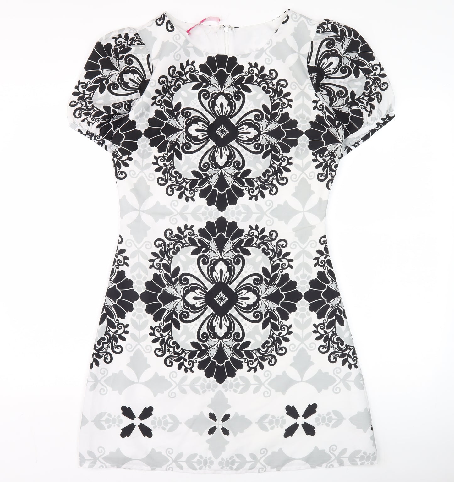 Lts Women’s Black & White Geometric Sheath Dress Size 10