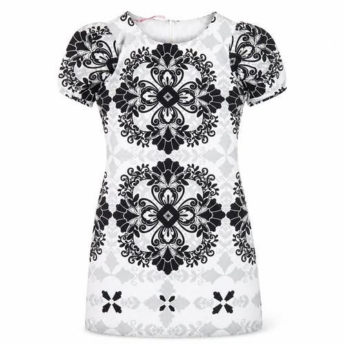 Lts Women’s Black & White Geometric Sheath Dress Size 10