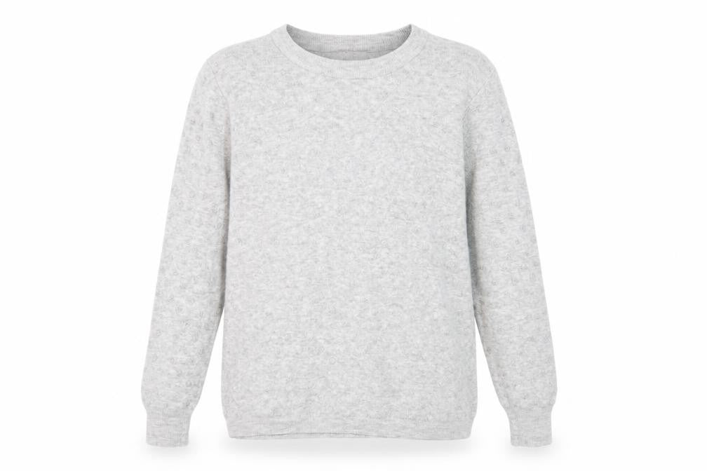 Front view of Oasis Women's Grey Crew Neck Long Sleeve jumper L
