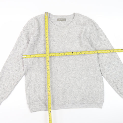 Oasis Women's Grey Crew Neck Long Sleeve Pullover Jumper L