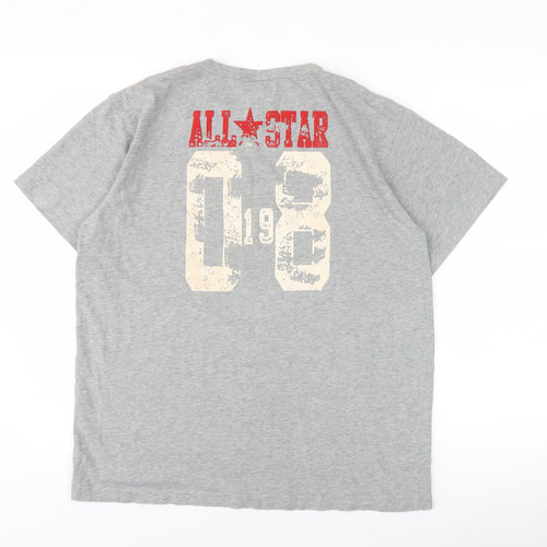 Converse Men's Grey M Graphic Print Sports T-Shirt