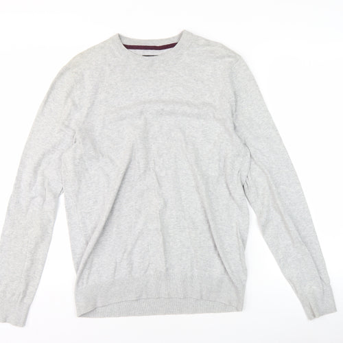Burton Menswear London Men's Grey M Pullover Crew Neck Jumper