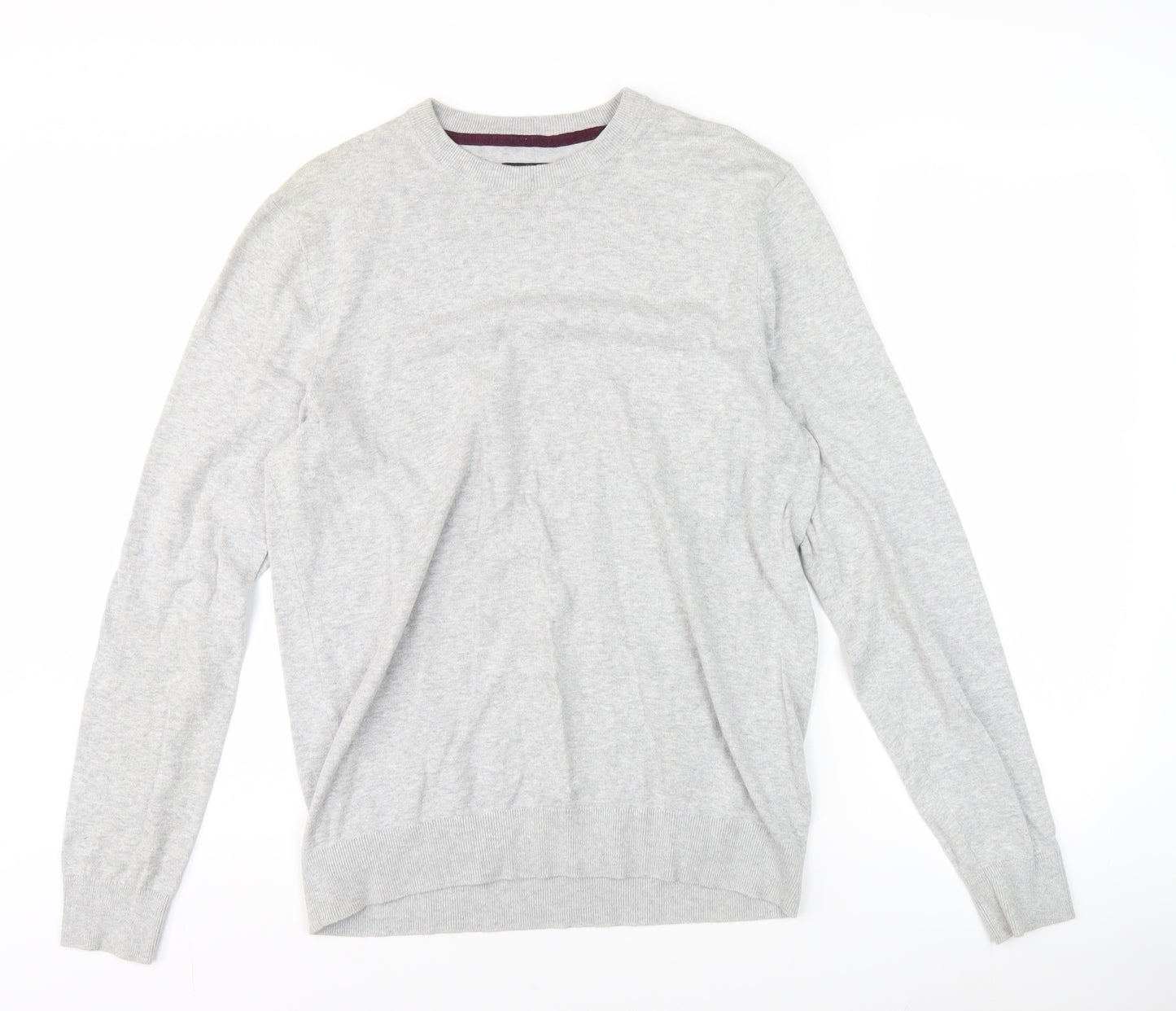 Burton Menswear London Men's Grey M Pullover Crew Neck Jumper