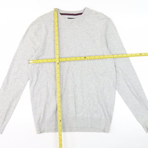 Burton Menswear London Men's Grey M Pullover Crew Neck Jumper