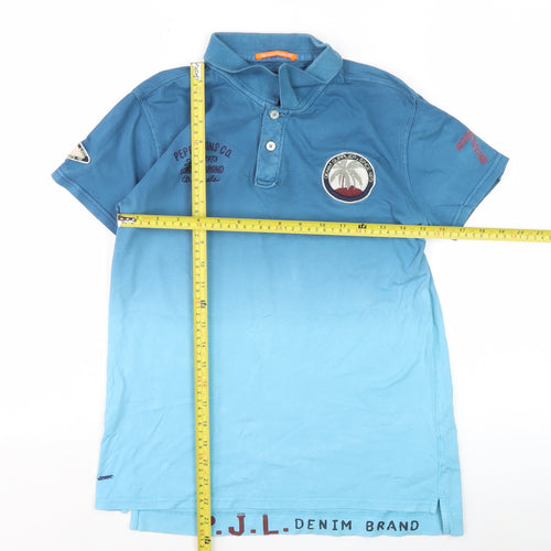 Pepe Jeans Men’s Blue Cotton Short Sleeve Polo Shirt M