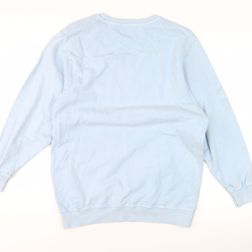 Sonder Studio Women's Blue Glitter 'LOVE' Pullover Sweatshirt UK 8