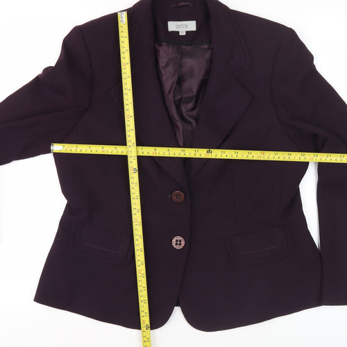 Marks and Spencer Women's Purple Blazer Size 16 Regular Fit