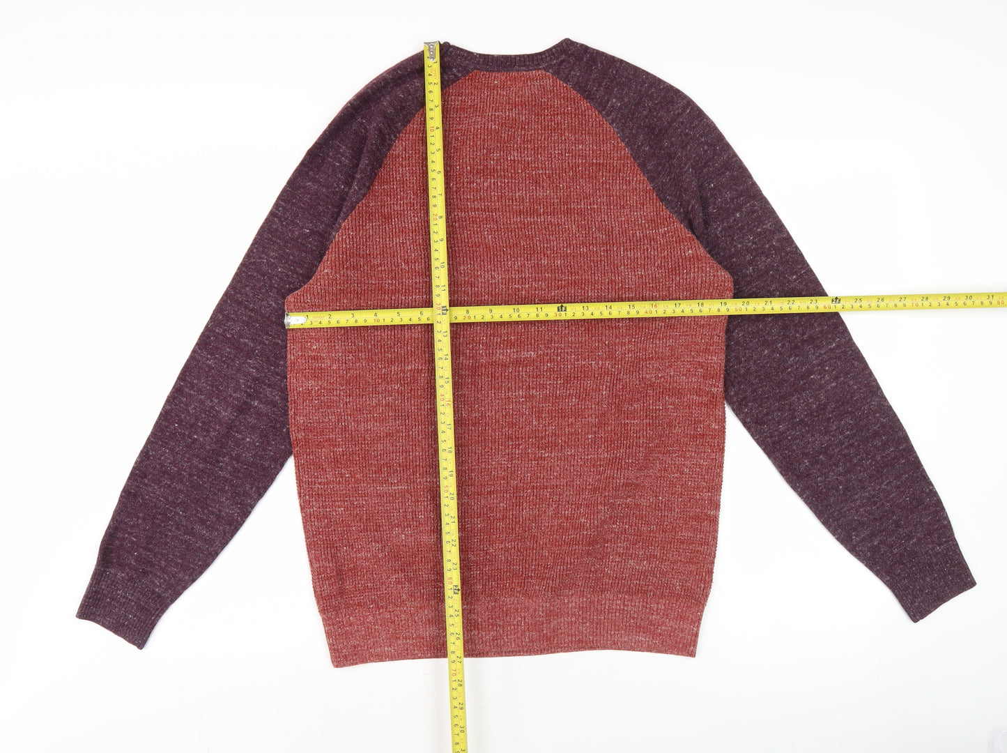 GAP Men's Red Crew Neck Pullover Jumper Size S Cotton Blend Knit