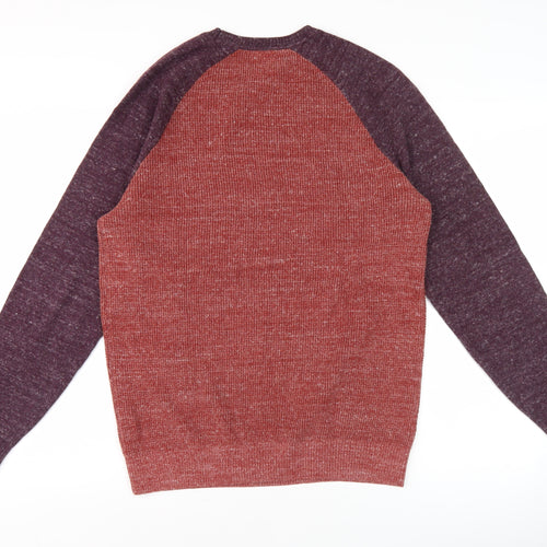GAP Men's Red Crew Neck Pullover Jumper Size S Cotton Blend Knit