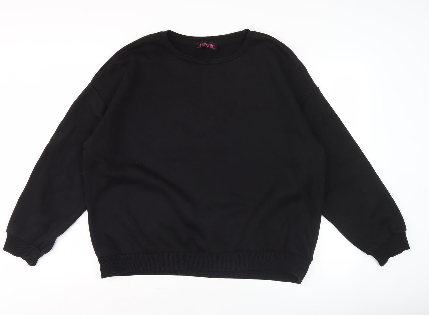 Urban Attire Women’s Black S Pullover Sweatshirt Graphic Quote