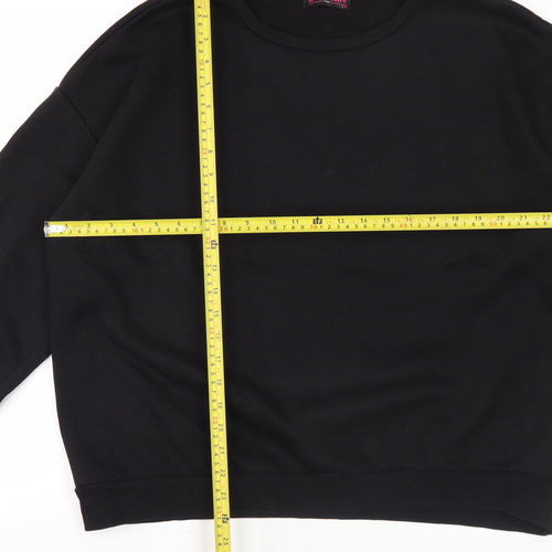 Urban Attire Women’s Black S Pullover Sweatshirt Graphic Quote