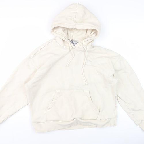 Adidas Women’s Ivory Pullover Hoodie Size 10 Floral Graphic Logo