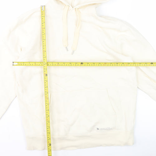 Outerknown Men’s Ivory Organic Cotton Pullover Hoodie M Regular Fit